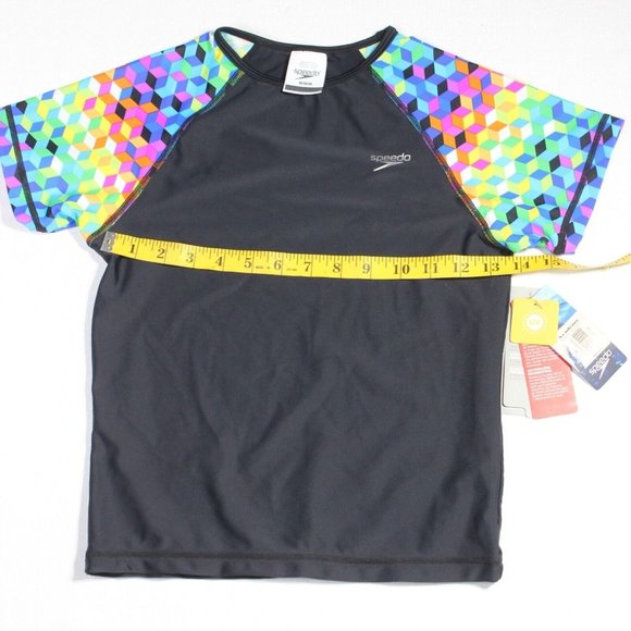 Speedo Girls Black‎ / Pink UV Protection Pullover Swim Top Size Medium Lot Of 2 - Picture 7 of 9